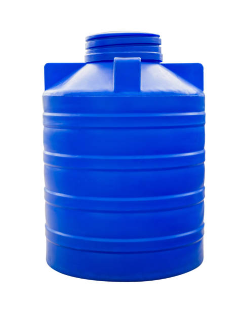 istock Blue water tank isolated on white background 1172893311