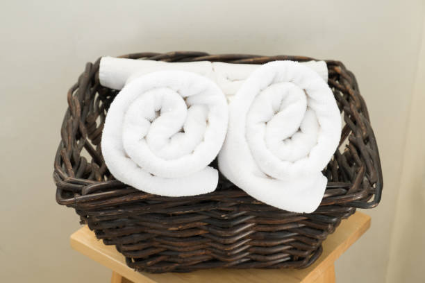 istock Stacked white spa towels 1172893350