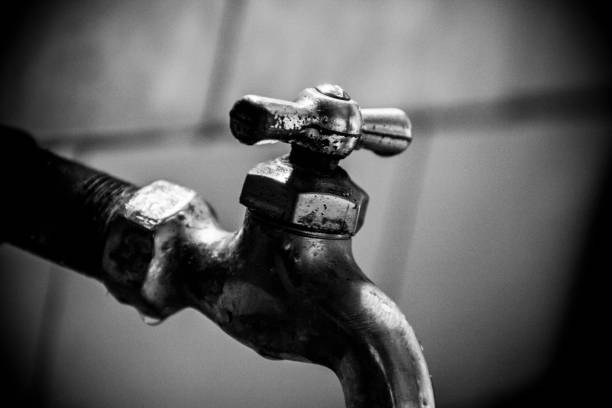 istock Water tap in black and white 1172895299