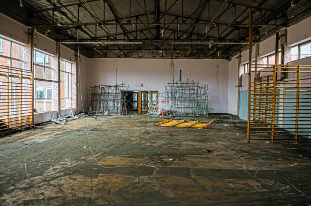 istock Assembly hall of an abandoned school 1172895577