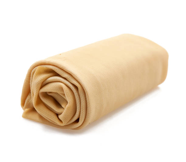 istock Bean curd skin on white background. 1172897386