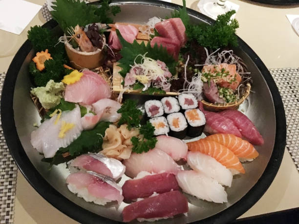 istock Sashimi and Sushi set, Japanese food 1172902155