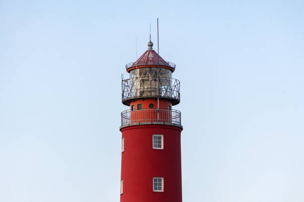 istock Lighthouse in seaport. Beautiful russian Baltiysk beacon. Scenery blue sky, copy space. 1172906428