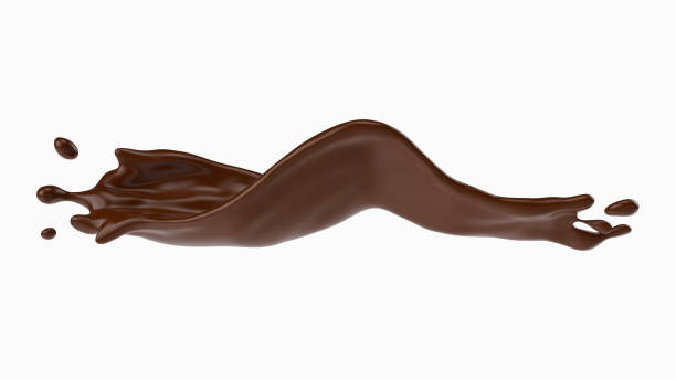 istock A splash of chocolate. 3d rendering, 3d illustration. 1172913000