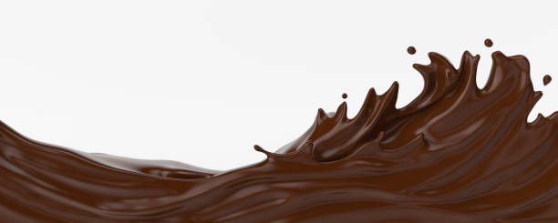 istock A splash of chocolate. 3d rendering, 3d illustration. 1172913450
