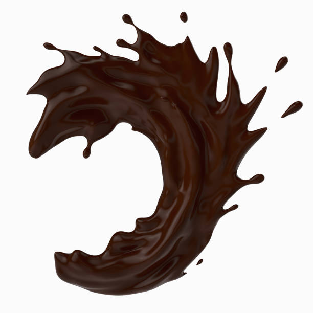 istock A splash of chocolate. 3d rendering, 3d illustration. 1172913478