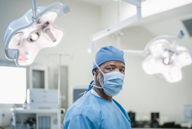 istock Confident doctor wearing surgical mask and cap 1172913485