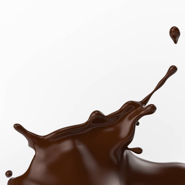 istock A splash of chocolate. 3d rendering, 3d illustration. 1172913509