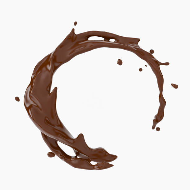 istock A splash of chocolate. 3d rendering, 3d illustration. 1172913512