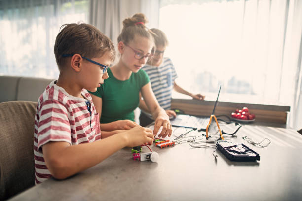 Kids Math Project Computer 1,900+ School Project At Home Stock Photos, Pictures & Royalty-Free ...