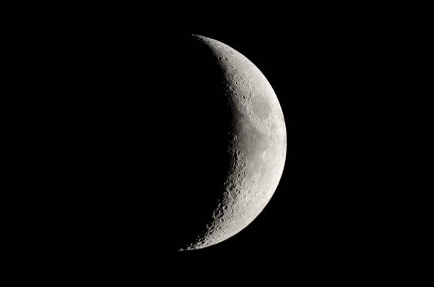 istock Phases of the Moon. Waxing crescent, moon background. 1172914583
