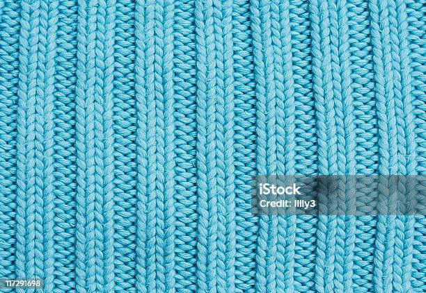 Closeup Of A Woolen Pattern Stock Photo - Download Image Now - Abstract, Backgrounds, Blue