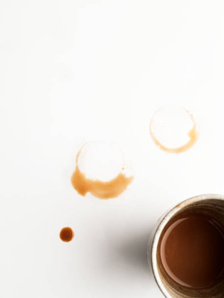 istock Coffee Stain,Hot chocolate,white background with hot chocolate, 1172923202