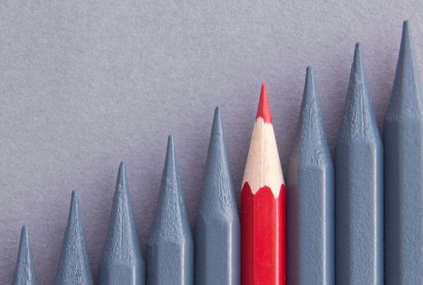 istock Abstract pencils, stand out from the crowd concept 1172923217