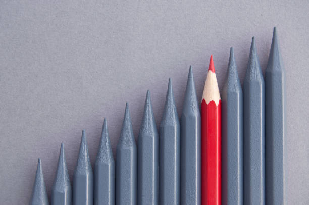 istock Abstract pencils, stand out from the crowd concept 1172923257