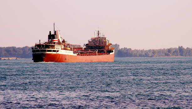 detroit river shipping - coal crane transportation cargo container imagens e fotografias de stock