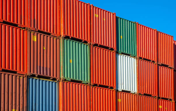 istock Colorful Shipping Containers 1172924177