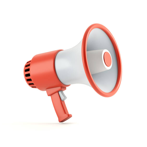 Megaphone 3d illustration speaker photos stock pictures, royalty-free photos & images