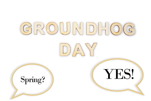 istock Groundhog day concept with speech bubbles 