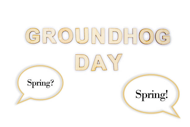 istock Groundhog day concept with speech bubbles 