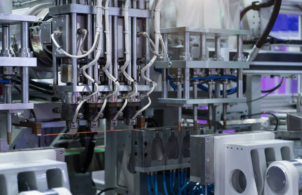 istock Picture of the plastic industrial machine that is working. 1172942689