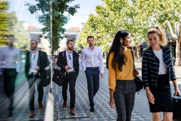 istock Business people talking on the street 1172945127