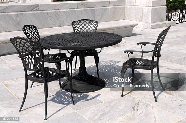 Patio Furniture Stock Photo - Download Image Now - Chair, Iron - Metal, Color Image