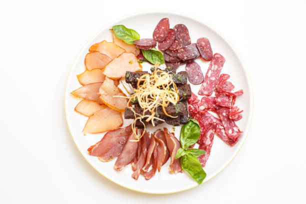 istock sausage meat plate with a croutons 1172946666