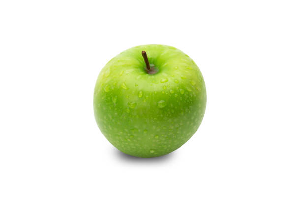 istock Ripe whole green apples isolated on white background with clipping path. 1172951773