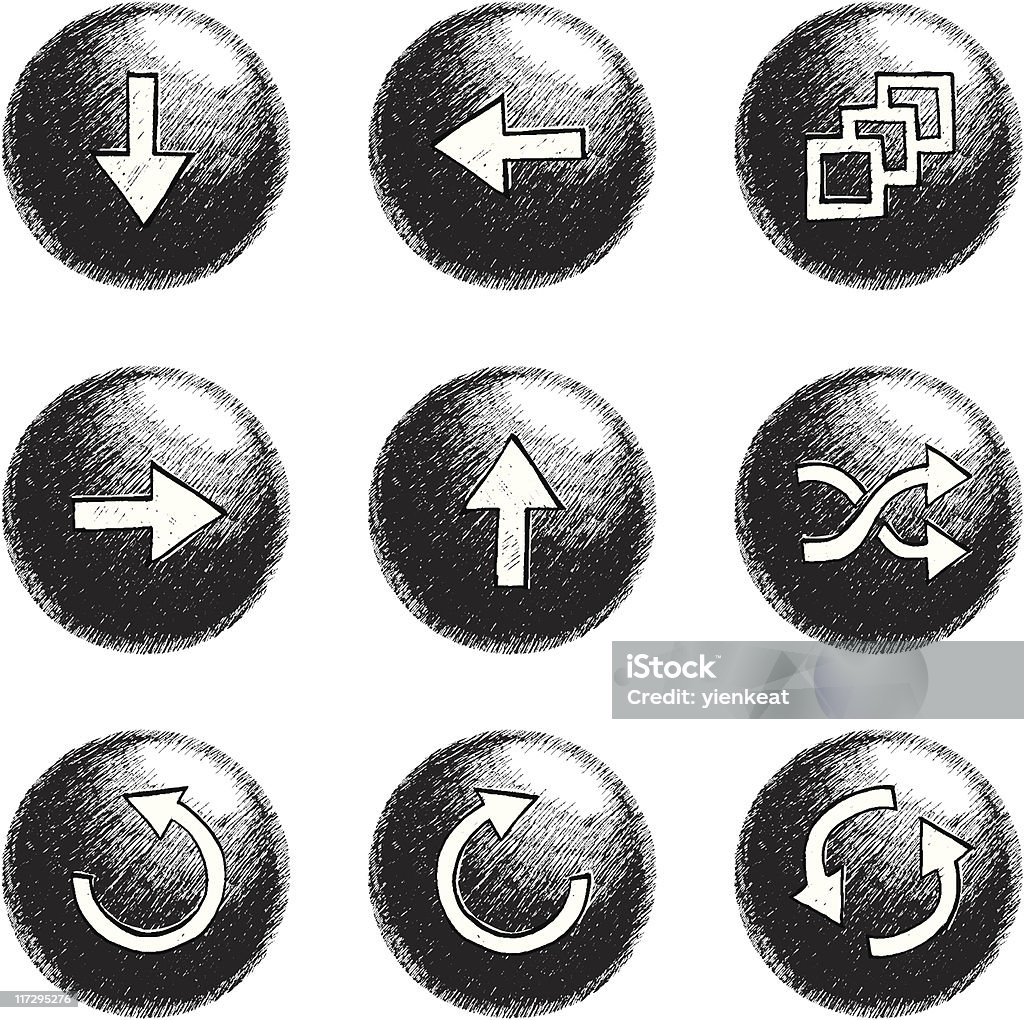 Sketchee オルブボタン - アイコンのロイヤリティフリーベクトルアート