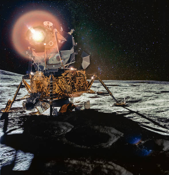 istock Lunar rover on the moon surface. Elements of this image furnished by NASA. 1172968131