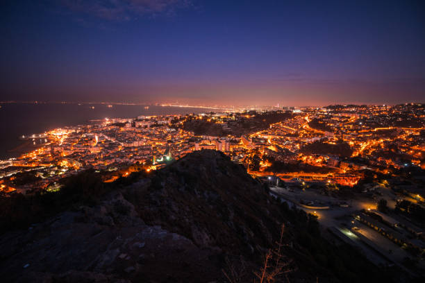 istock Algiers cityscape at night, Algiers skyline 1172970967