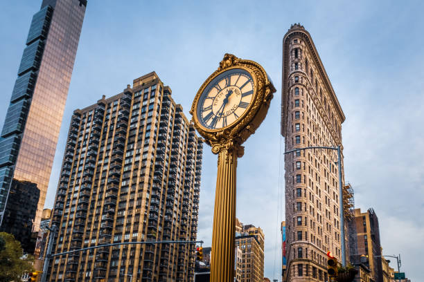 istock The Flatiron Building and Tiffany's Clock 1172972518