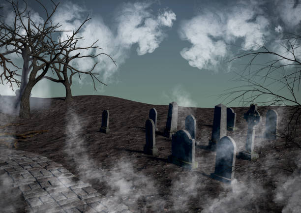 istock A dark fantasy forest with creepy trees. 1172972634