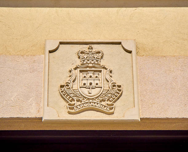 istock Stone shield of Gibraltar. 1172987023