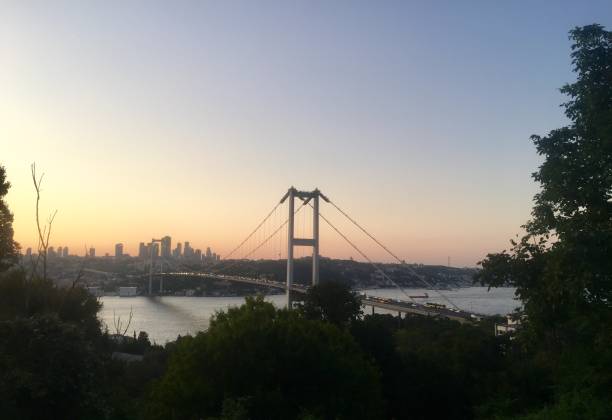 istock Istanbul bosphorus bridge view at sunset 1172994218