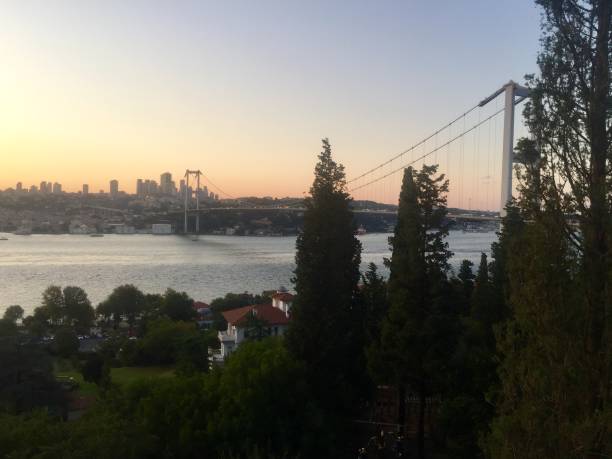 istock Istanbul bosphorus bridge view at sunset 1172994230