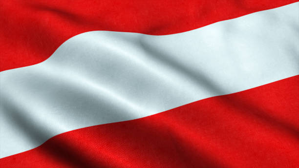 istock Austrian flag waving in the wind 1172994261