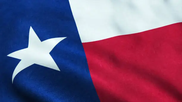Photo of texas flag USA waving