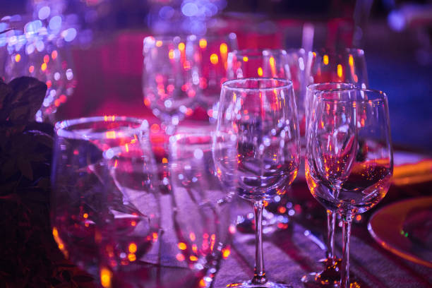 istock Glasses on a table during a banquet 1172997029