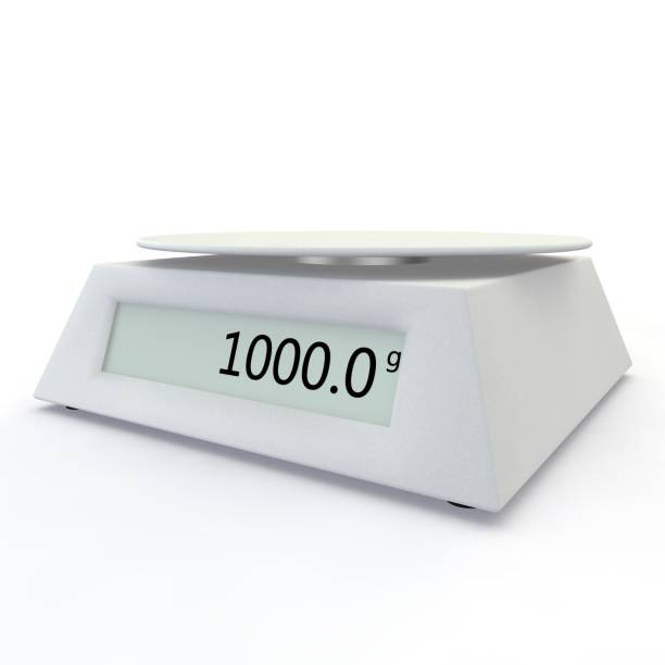 istock Electronic scales show 1000 grams, on a white isolated background. There is a free space for your design 1172998080