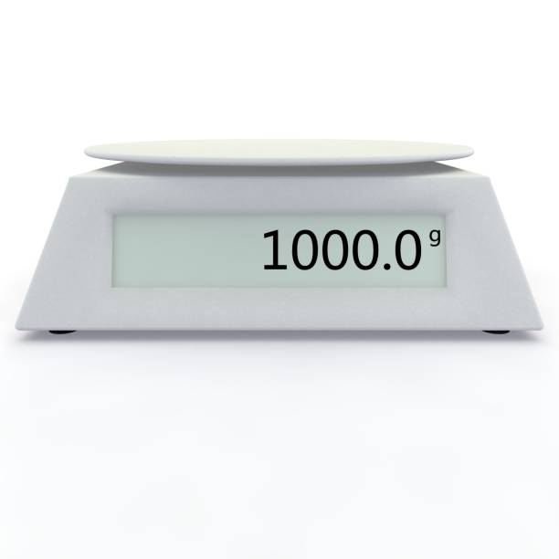 istock Electronic scales show 1000 grams, on a white isolated background. There is a free space for your design 1172998094