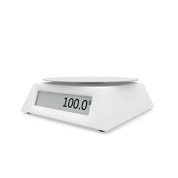 istock Electronic scales show 100 grams, on a white isolated background. There is a free space for your design 1172998097