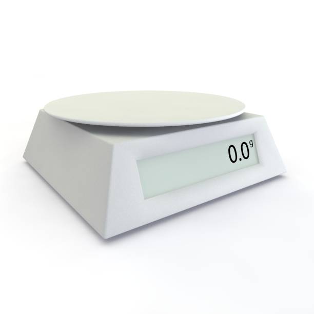 istock Electronic scales show 0 grams, on a white isolated background. There is a free space for your design 1172998108