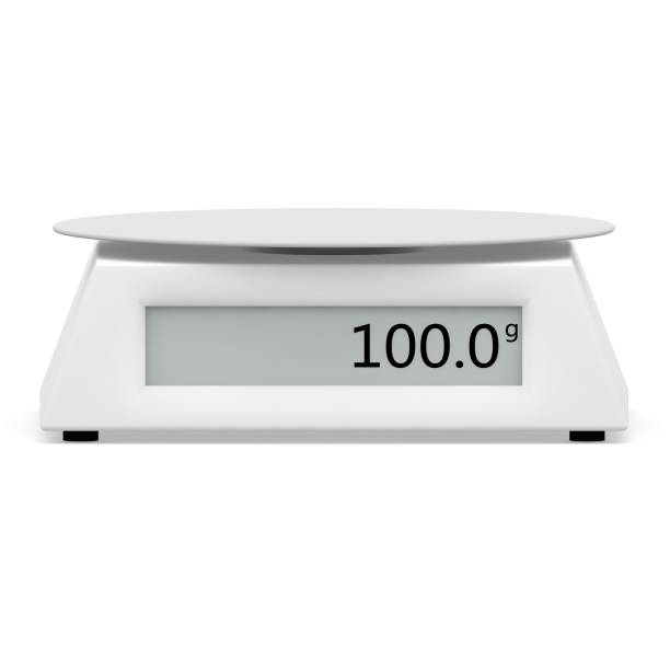 istock Electronic scales show 100 grams, on a white isolated background. There is a free space for your design 1172998118