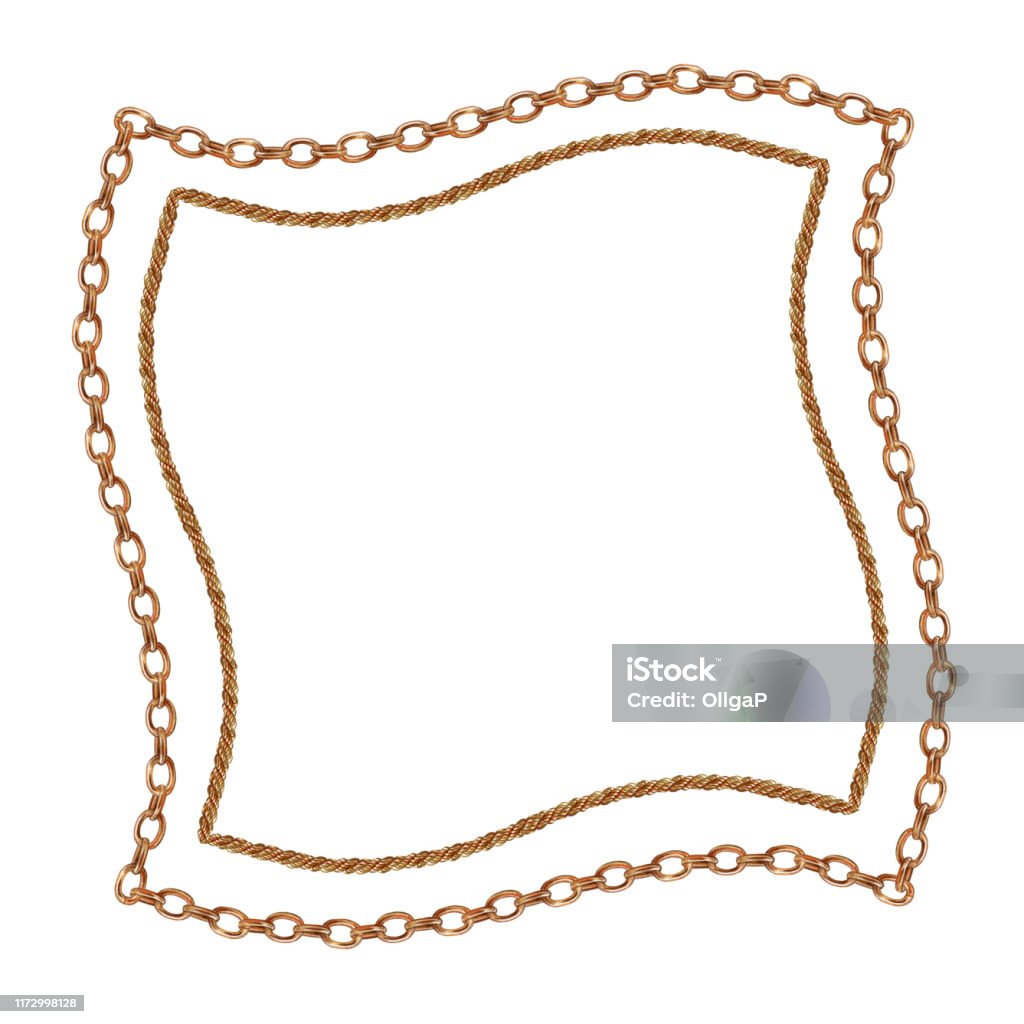 Square Chain Vector Image Square Frame Made Of Chains Stock Illustration - Download Image Now ...