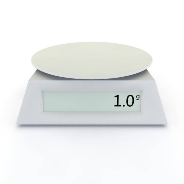 istock Electronic scales show 1 grams, on a white isolated background. There is a free space for your design 1172998143