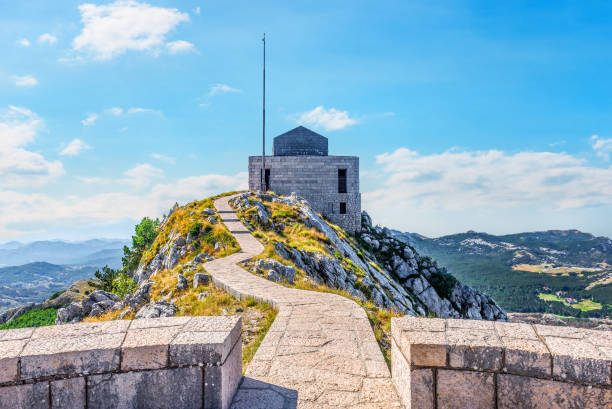 peter negush mausoleum - lovcen stock-fotos und bilder