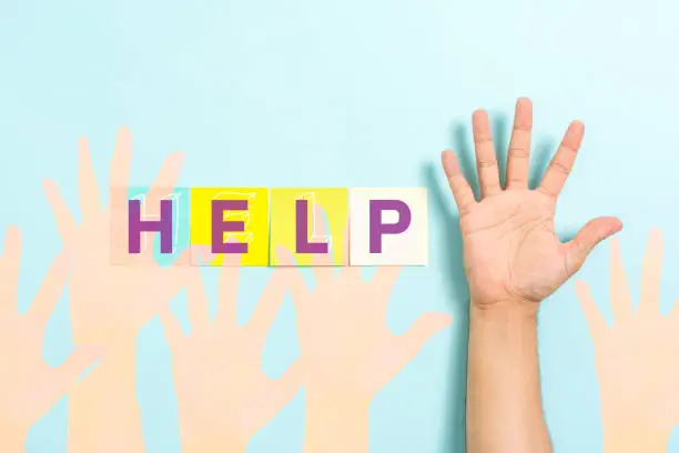 Photo of Concept of asking for help or 