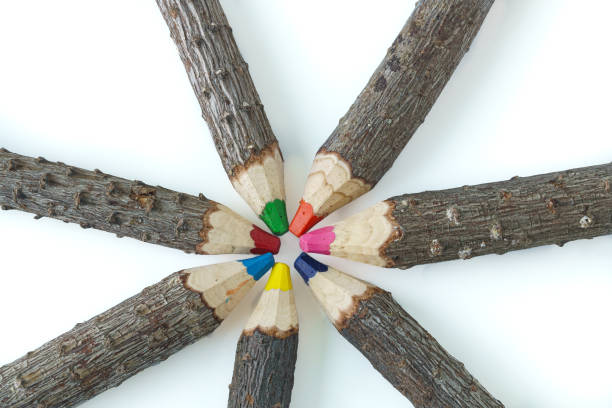 istock Star of wooden colors 1173011130
